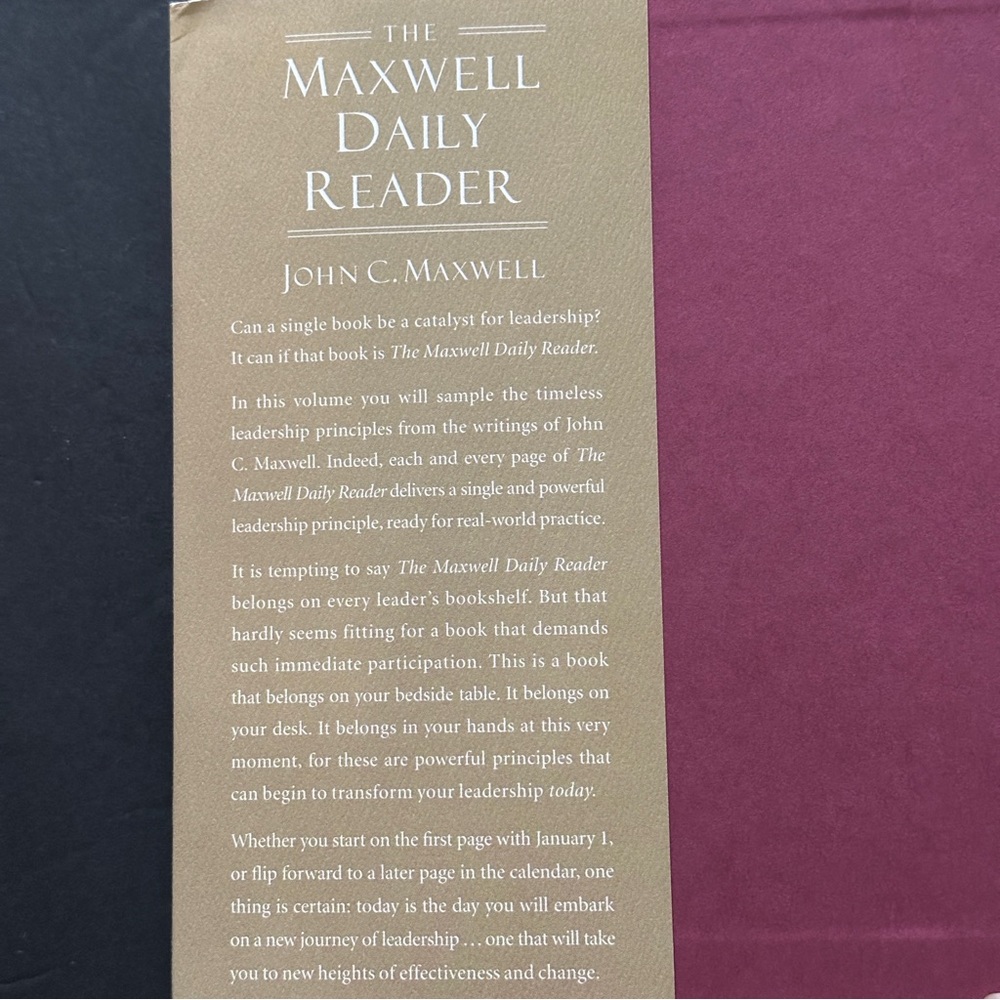The Maxwell Daily Reader by John C. Maxwell | Personal Development | HC - Picture 7 of 11